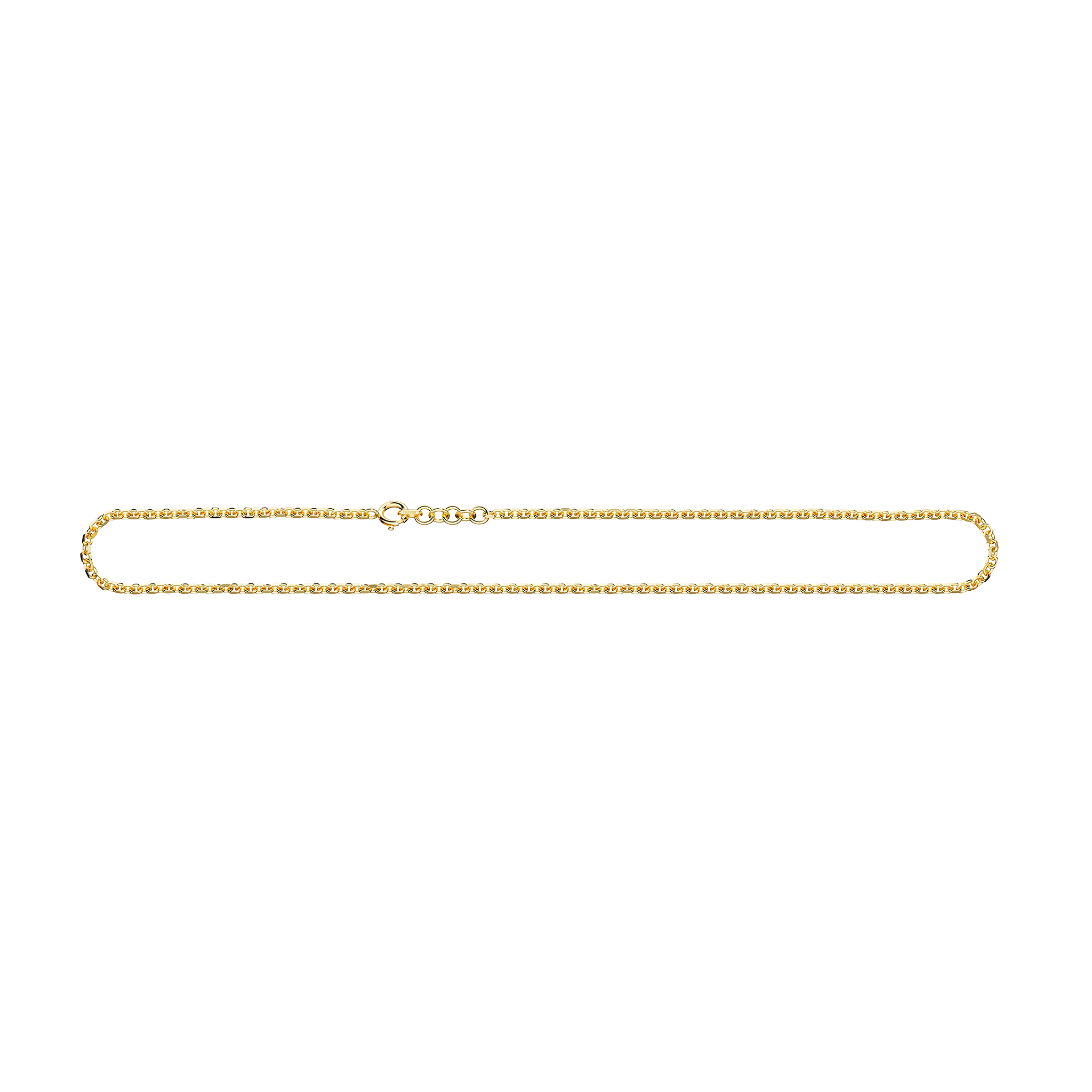 A detail image of Gold Diamond Cut Trace Chain S in Gold